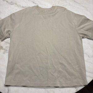 Zara Men's Light Beige Short Sleeve Tee